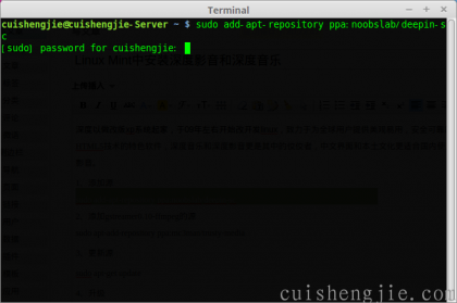 Linux Mint(Ubuntu)中安装深度影音和深度音乐